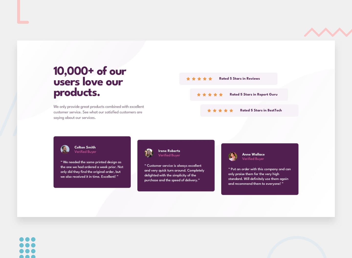 social proof section